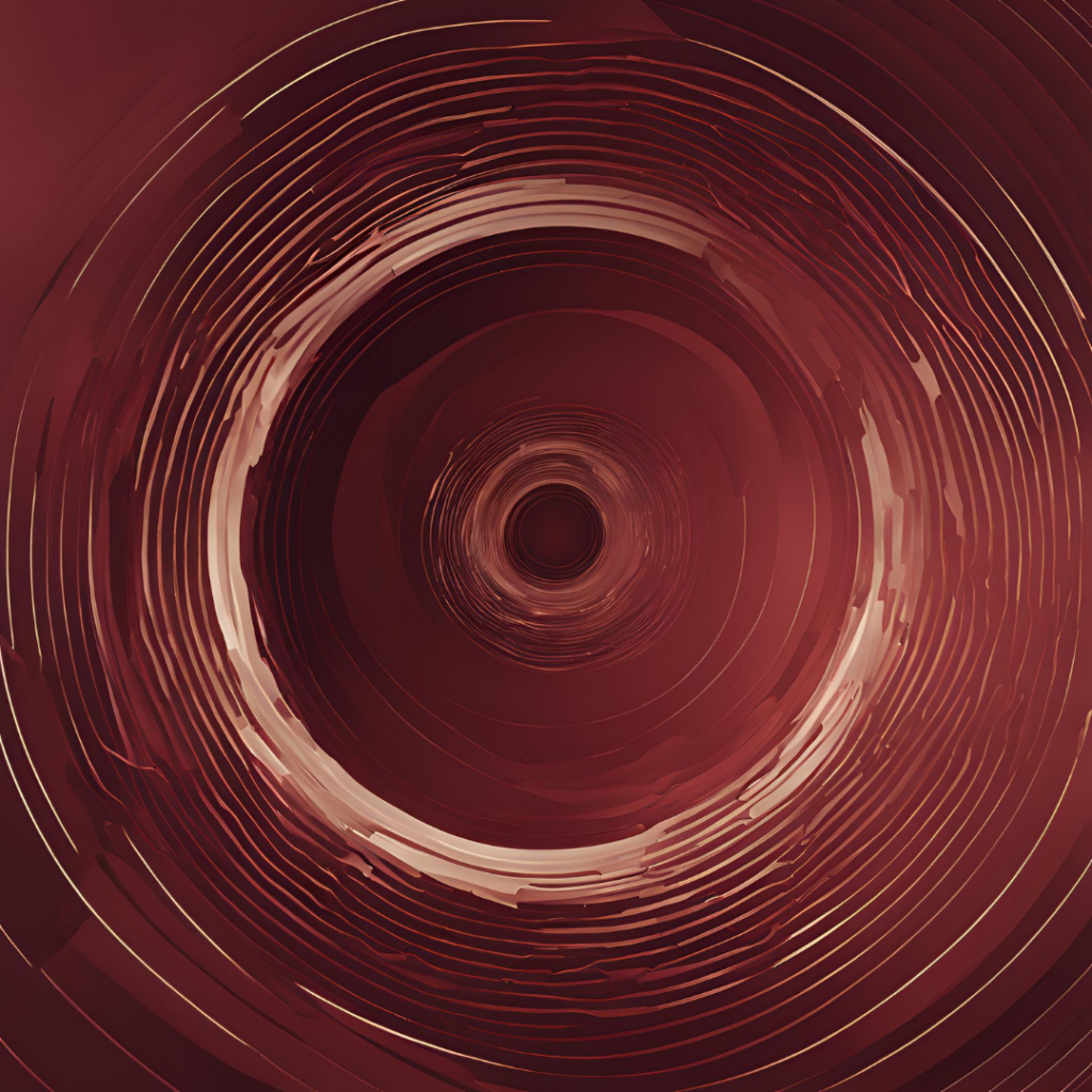 Tanks Kom communications symbol in brownish maroon tones.